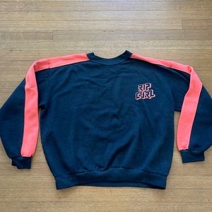 RipCurl 80s 90s graphic logo surf sweater puffy paint